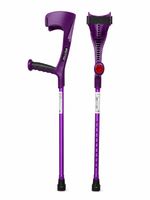 Pair of Purple Forearm Crutches Height Adjustable Lightweight with Strap VP146TC