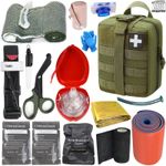 Tactical IFAK Trauma Kit Army Green Molle Tourniquet Chest Seals Kaolin Gauze