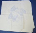 12 VINTAGE 18" Pre-STAMPED QUILT BLOCKS to Embroider 6 Diff Butterfly designs