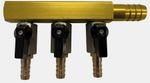 Superfish Air Pump Flow Adjuster Koi Pond 8mm Tubing 3 Outlets Heavy Duty Brass