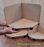 Stylish Model Diorama Display Base Corner Kit Dolls House Room 3 Sizes/2 Heights