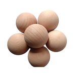 6mm to 200mm Wooden Balls Untreated 'No Holes' Solid Hardwood Craft Ball Sphere