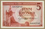 ICELAND LAW 21. 6. 1957 5 KRONUR WHITE PAPER P-37b CH AU