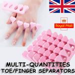 Toe Separators Finger Foam Spacers Pink Nails Polish Pedicure Manicure Art New