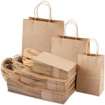 Twisted Handle Paper Bags Brown & White For Party Gift Carrier ECO Friendly Bags