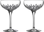 Waterford Crystal Lismore Essence Cut Glass 280ml Champagne Saucers Set of 2 A