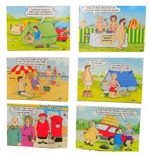 Cheeky Retro Postcards (6 Pack) ~ Funny Adult Joke Cartoons 15cm x 10.5cm