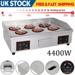 Commercial Electric Griddle Countertop Hotplate BBQ Grill Catering Bacon UK Plug