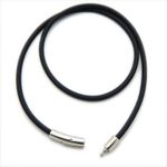  BLACK  LEATHER CORD  CHAIN NECKLACE STAINLESS STEEL CLASP