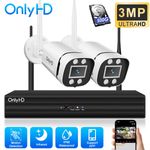 HD 3MP Home Outdoor Wireless Wifi CCTV System Security Audio Camera Hard Drive