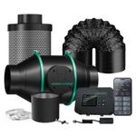 Mars Hydro Smart 4"6" Inline Fan with iControl Controller Carbon Filter Combo 