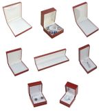 Red Leatherette Jewellery Boxes Ring Earring Necklace Bracelet Watch Pendant box