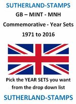 MINT - MNH Commemorative Year Sets 1971 to  2015