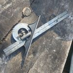 Vintage Moore & Wright Combination Rule with Protractor Head