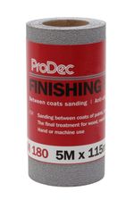 5m Roll 180 Grit Medium Grade Finishing Paper for Sanding Between Coats of Paint