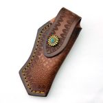 1 X Small Leather Folding Knife Sheath Pocket Knives Pouch Holster Brown