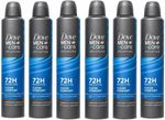 6 x 250ml Dove Anti-Perspirant Men+Care Advanced Clean Comfort 72H Protection