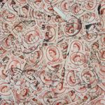 100 Dull Scarlet Postage Stamps for Decoupage, Stamp Art, Collage