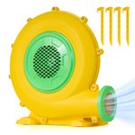 680W Bounce House Air Blower Portable Air Pump Fan with Handle & Ground Stakes