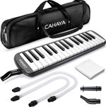 Portable 32-Key Melodica with Mouthpiece - Black Piano Style Instrument