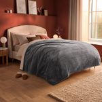 Silentnight Heat Genie Self-Heating Giant Blanket Warm Sherpa Throw Retains Heat