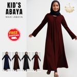 Girls Plain Abaya Kids Long Sleeve School Maxi Dress Holiday Islamic Jilbab Robe