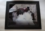 Limited edition photograph of Mereddin Emrys making a steamy departure 