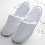 Disposable Spa Hotel Guest Slippers Closed Toe Towelling Heay Duty 10-30 Pairs