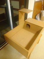 TORTOISE TABLE WITH LAMP BRACKET 