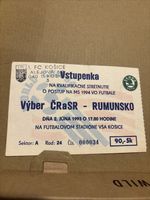 Czech Republic v Romania USA 94 Qualifier Ticket 2/6/93
