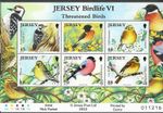 JERSEY THREATENED  BIRDS MIN SHEET MNH 2012 NATURE