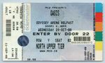 OASIS TICKET Belfast Odyssey Arena 2008 Dig Out Your Soul Tour, N. Ireland Gig