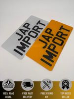JDM Jap Import USA 13x7" Number Plates 2d Printed Road Legal Licence Reg Pair