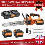 42V 16-Inch  Brushless Cordless Chainsaw with 2X 4.5Ah Battery & Fast Charger UK