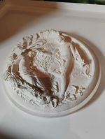 Antique 1848 E.W. Wyon Plaster The Sleep of Titania and Oberon Plaque - 