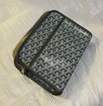 Goyard Grey Leather Monogram Travel Toiletry Bag Organiser Pouch
