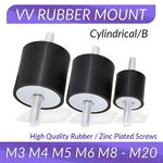 Rubber Mount Car Boat Bobbin Anti Vibration M4 M6 M8 M10 M12 M16 Cylindrical/B