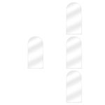 4Pcs Portable Reusable Acrylic Household Makeup Mirrors Irregular Shape