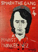 Luke Haines Original Painting: The Monkees. Auteurs, Black Box Recorder interest