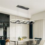 Modern Chandelier Round LED Ceiling Pendant Light Kitchen Dining Living Room UK