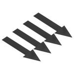 4 Set / 4Pcs 12x4" Arrow Sticker Directional Arrow Sign Floor Decal Black