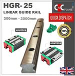 HGR SERIES 25mm LINEAR BEARING GUIDE SLIDE RAIL CARRIAGE BLOCK HGW25CA HGH25CA