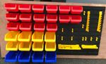 44 Piece Plastic Storage Bins With Backboard For Wall Mounting Tool Organiser
