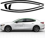Side Window Trim Chrome Delete Vinyl Wrap Overlay fit for 2019 2020 2021 2022 