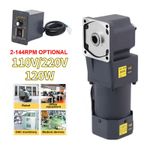 110V/220V 2~144RPM 120W Reduction Gear Motor Right Angle 90° Speed Controller