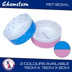 Ceramic Pet Bowl for Dog or Cat Prince Princess - Food or Water Bowl - 2 Colours