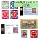 Gdansk stamp Michel Fischer 193-201 220-230 tested BPP findings selection