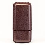 Louis Vuitton Cigar Case M30726 Taiga Leather Brown 3 Cigars Holder LV