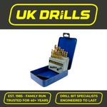 19PC PIECE TITANIUM/TIN HSS DRILL BIT SET 1MM - 10MM  - EXCELLENT QUALITY