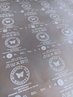 Custom heat transfer branding label logo for tshirt, cap, bags 2x2" 50pcs